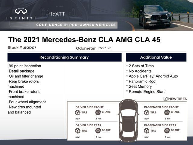 2021 Mercedes-Benz CLA AMG CLA 45 - 2 Sets of Tires | No in Cars & Trucks in Calgary - Image 2