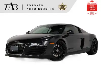 This beautiful 2009 Audi R8 is a Canadian vehicle with a clean Carfax report. Dressed in timeless el...