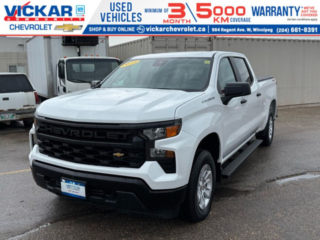 2023 Chevrolet Silverado 1500 WT 4x4 Crew | Tonneau | Trailering in Cars & Trucks in Winnipeg