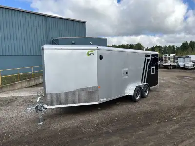 Neo All-Aluminum Enclosed Snowmobile Trailers - In Stock Now These trailers come standard with cable...