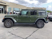 2024 JEEP WRANGLER SAHARA 4X4 Sarge Green Exterior Paint Black Premium McKinley Leather Faced Bucket... (image 9)