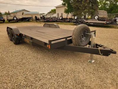 YEAR: 2026 MAKE: RAINBOW MODEL: EXPRESS TANDEM CARHAULER TRAILER SIZE: 7' X 18' AXLES: 2-5200LB AXLE...