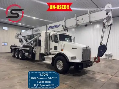 UNUSED!!!!! 2013 Kenworth T800 Tri Drive with Manitex 5096S Straight Boom. Tridem Picker Truck KMS:...