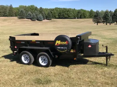 Miska 3.5 Ton Contractor Model Scissor Lift Dump Trailer Loaded with our Contractor Package and come...