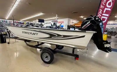 2025 Starcraft Patriot tiller16'4 long. 78' WidePaired with a 40 hp 4 stroke Mercury with electric s...