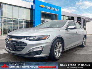 2022 Chevrolet Malibu LT | 1.5L | Sedan | Keyless Entry | Heated Seats | Apple Car Play | Silver Ice Exterior