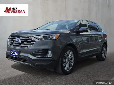 This 2024 Ford Edge Titanium AWD, presented in a sophisticated *Gray* finish, offers a compelling bl...