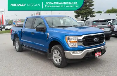 2021 Ford F-150 XLT XLT | 2.7L | Clean Carfax Velocity Blue Metallic 2.7L V6 EcoBoost 4WD 10-Speed A...