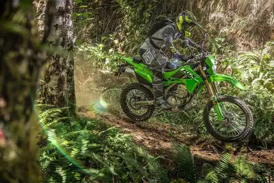 Come see why Kawasaki's KLX300 dualsport is the BEST IN CLASS. Both colors in stock. Price does not...