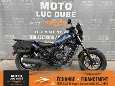 Honda Rebel 500 ABS 2020 5 317 KM FREINS ABS PARE-BRISE SACOCHES PORTE-BAGAGES NOUS OFFRONS UNE GARA...