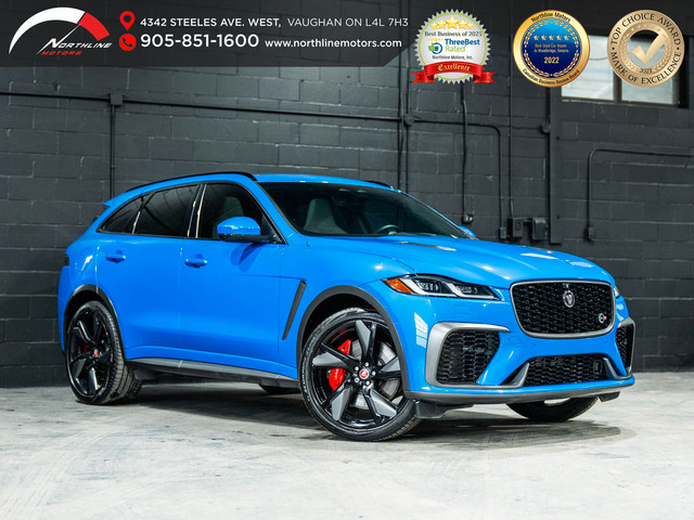 2021 Jaguar F-Pace P550 SVR/PANO/360CAM/HUD/NAV/HUD/ADAPTIVE CRU in Cars & Trucks in Mississauga / Peel Region