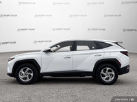 This 2022 Hyundai Tucson Essential SUV boasts a stunning Crystal White exterior and a sleek black cl... (image 2)