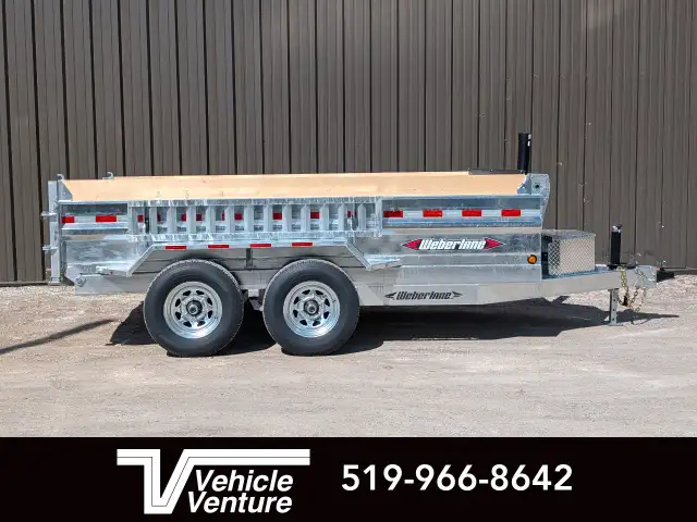 2025 WEBERLANE 6X12 ESTATE SERIES DUMP 10000 GVWR GALVANIZED in Cargo & Utility Trailers in Oakville / Halton Region - Image 3