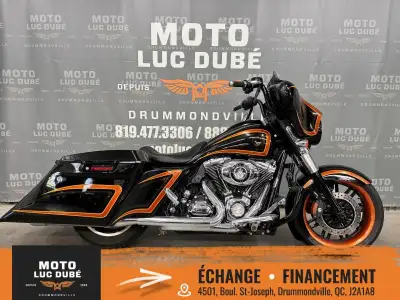 Harley-Davidson FLHX Street Glide 2009 73 132 KM CUSTOM PAINT PNEU AVANT FAT TIRE KIT BAGGER AVEC VA...