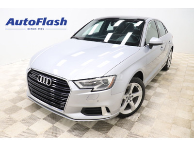  2019 Audi A3 KOMFORT, AWD, TOIT OUVRANT, CAMERA, BLUETOOTH