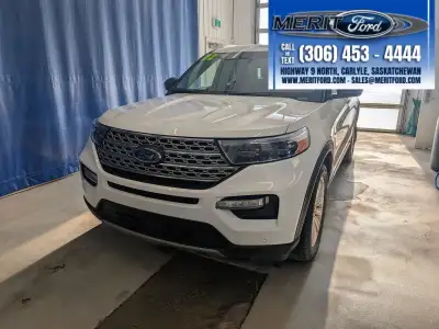 2022 Ford Explorer Limited with AWD, 8 passenger, leather heated and cooled seats, 360° camera, B&O...