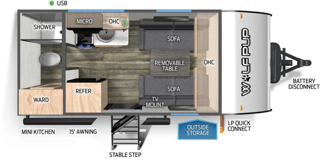 2024 Wolf Pup CKT13BCW Limited Couples Camper RV in Travel Trailers & Campers in Winnipeg - Image 3