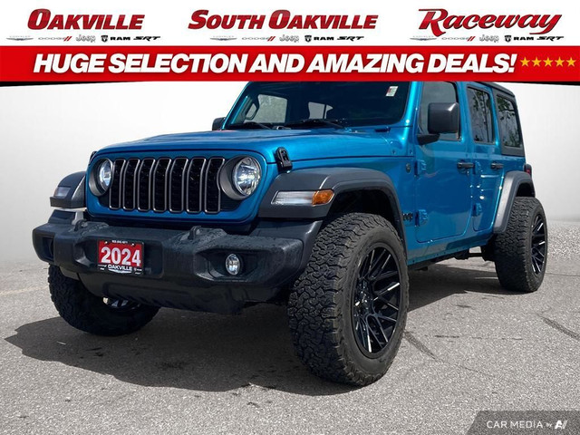 2024 Jeep Wrangler SPORT S | BIKINI PEARL | AFTERMARKET RIMS | in Cars & Trucks in Oakville / Halton Region