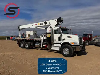 1 Owner LOW KM 2014 Peterbilt 382 Picker Crane Truck with Altec AC23-95B Stiff Boom KMS: ONLY 41,264...