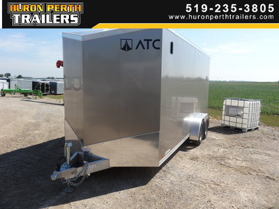 2023 ATC Raven 7x16+2 Enclosed Aluminum Trailer 7ft Wide x 16ft Length + 2ft V-Nose 7 ft Interior he...