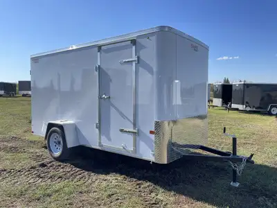 6'x12' Prairie Road Cargo Trailer Barn Door Single 3500# Axle Canadian Built by Rainbow Trailers - C...