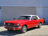 1965 Ford Mustang V8 4.7L 289 MOTOR **AUTOMATIC-RED LEATHER-WHIT