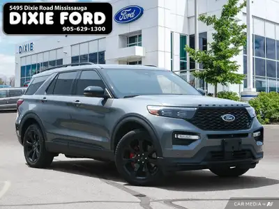 Recent Arrival! Odometer is 18219 kilometers below market average! Gray 2023 Ford Explorer ST 4WD 10...