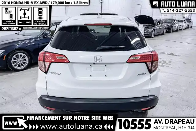 2016 HONDA HR-V EX AWD/TOIT/CAMERA ANGLE MORT/PUSH START/MAGS in Cars & Trucks in City of Montréal - Image 14