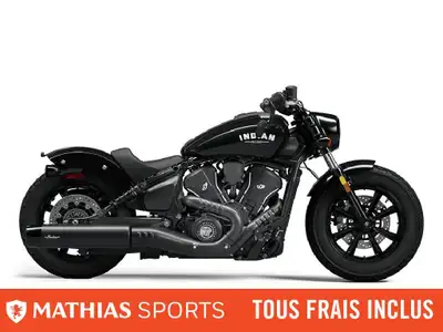 Concessionnaire des véhicules neufs et d'occasion. Cruiser INDIAN Scout Bobber 2025 FINANCEMENT FACI...