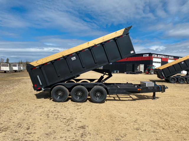 2024 - 7' x 16' Triple Axle Dump Trailer w/ 48" Sides - 21 000#  in Cargo & Utility Trailers in Red Deer