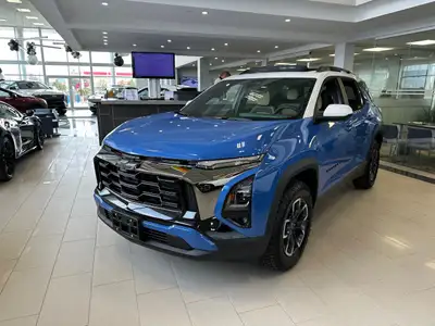Our 2025 Chevrolet Equinox ACTIV AWD is a bold choice for going off the beaten path in Reef Blue Met...