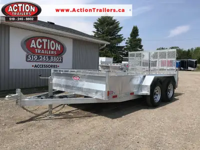 CANADIAN CRAFTSMAN 80in. x 12' HOT DIPPED GALVANIZED LANDSCAPE/UTILITY TRAILER WITH REAR SPLIT GATE!...