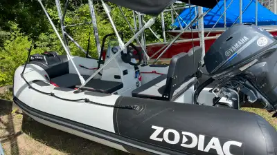 Take on the water with the 2023 Zodiac Open 3.4, a durable and compact rigid inflatable boat designe...