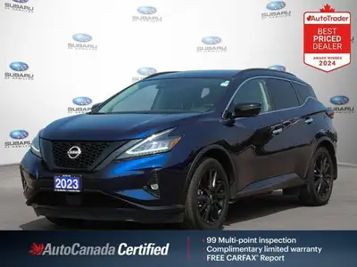 New Price! Odometer is 23178 kilometers below market average! Blue 2023 Nissan Murano Midnight Editi...