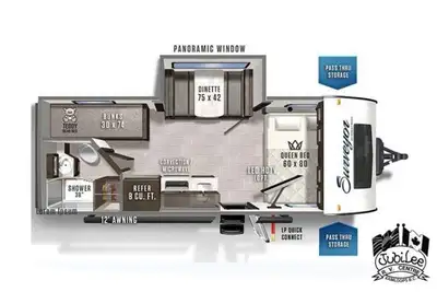 2020 Surveyor 19BHLE Lightweight and feature-packed, this hard wall trailer is ideal for family adve...
