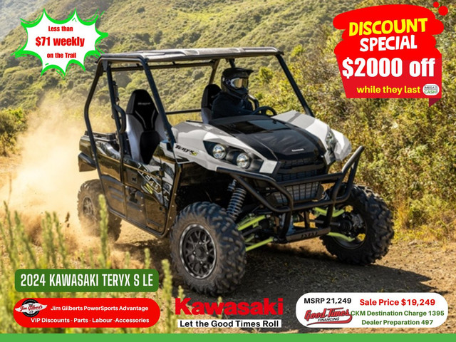 2024 KAWASAKI TERYX S LE - MegaCash Discount in ATVs in Fredericton