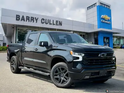 The 2025 Black 4x4 Chevrolet Silverado 1500 RST Crew Cab Short Box is ready to tackle any adventure...