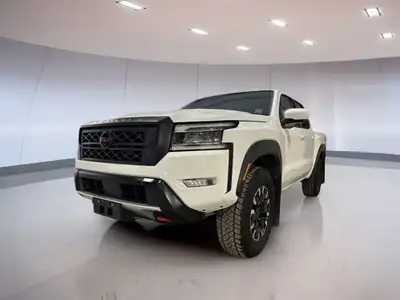 The 2023 Nissan Frontier Pro-4x, available at Moose Jaw Honda, is a robust and reliable truck design...