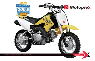 DRZ-50 La Suzuki DR-Z50 est le moyen ideal pour initier les pilotes debutants aux sports de motos. C...
