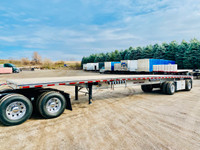 2022 MAC ROAD WARRIOR 48'FT ALUMINUIM FLATBED TRAILER LIKE NEW 