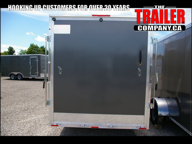 2022 7X12 CARGO TRAILER, 84" RAMP, ALUMINUM, CHARCOAL, 2990GVWR in Cargo & Utility Trailers in Napanee - Image 3