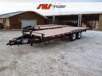 2024 SWS 20' DOW Trailer w/ Pull Out Ramps (2) 7K Axles