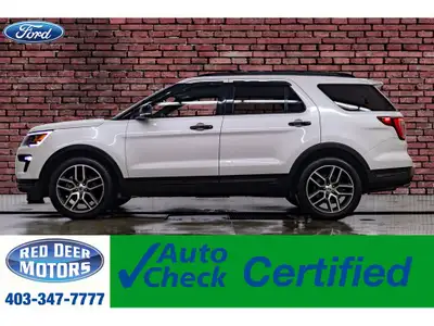 **ACCIDENT FREE - MECHANICALLY CERTIFIED** 111,824 KM This 2018 Ford Explorer AWD Sport is powered b...