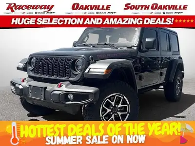 2024 JEEP WRANGLER RUBICON Black Exterior Black Cloth Low Back Bucket Seats 3.6L V6 Engine - 4 and 7...