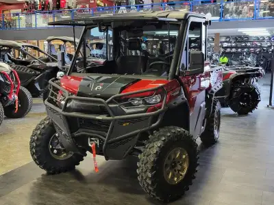 Check out this set up!! In stock now and ready to roll. Includes rancher front bumper, fender flares...