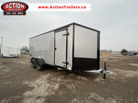 ALUMINUM 7x16 ENCLOSED CARGO TRAILER WITH BLACKOUT PACKAGE