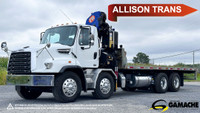 2013 FREIGHTLINER 114SD CAMION PLATEFORME AVEC GRUE ARTICULE