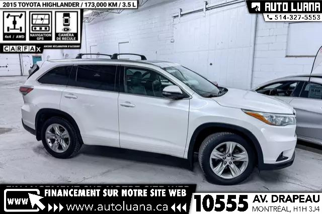 2015 TOYOTA Highlander Limited AWD/CUIR/NAVI/TOIT/ANGLE MORT/CAM in Cars & Trucks in City of Montréal - Image 3