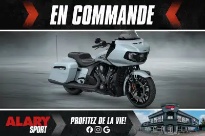 Cette MOTOCYCLETTE INDIAN CHALLENGER DARK HORSE 2025 est disponible DÈS MAINTENANT! Contactez-nous a...
