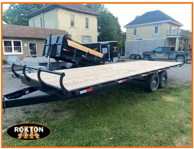 For sale is a Tow Tek Trailers 102" x 24', Heavy-duty tube frame, Steel Deck Over float trailer with...